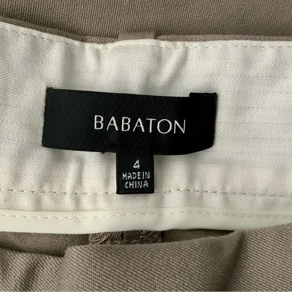 NWT ARITZIA Babaton Elliot Pants Grazer Slim Leg Grazer Brown Tan Khaki Size 4 - Picture 9 of 14